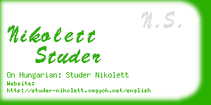 nikolett studer business card